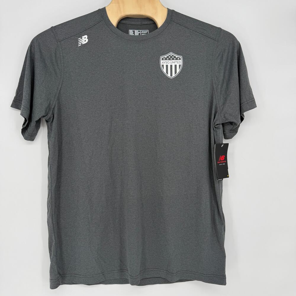 New Balance AYSO United Soccer 2XL TEE Shirt Men's NWT Gray‎